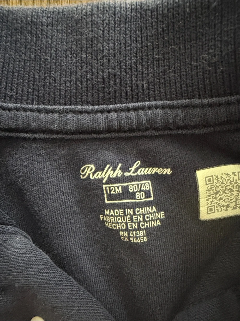 Ralph Lauren Navy Polo  - baby